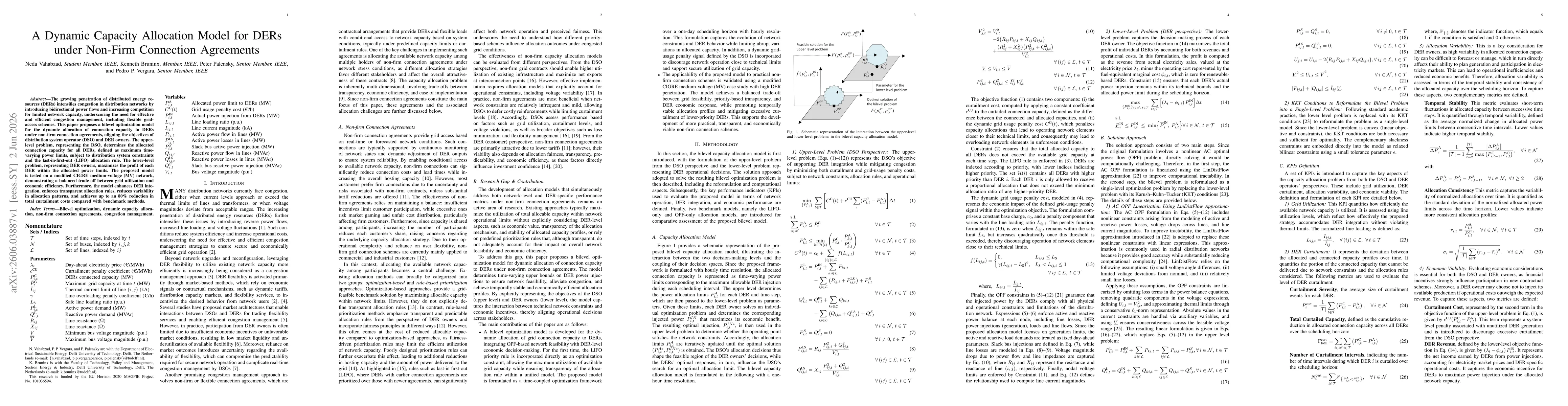 Thumbnail for A Dynamic Capacity Allocation Model for DERs under Non-Firm Connection Agreements