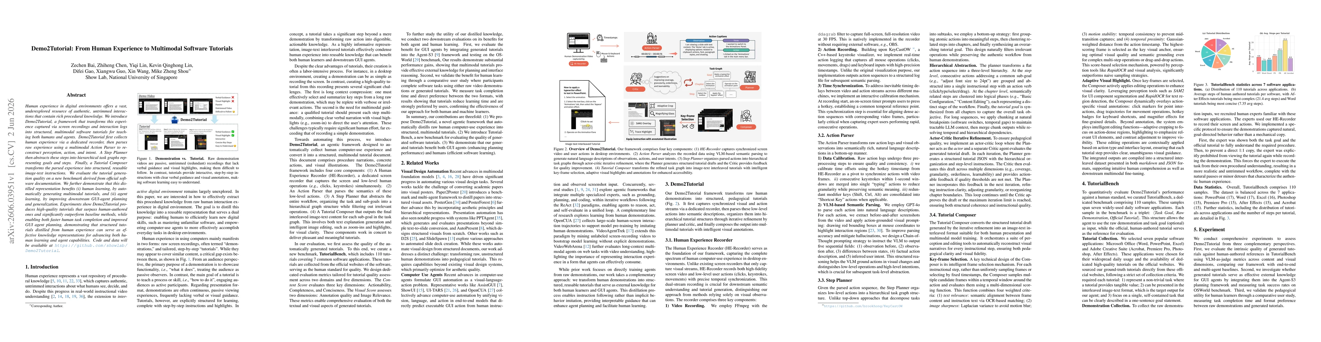 Thumbnail for Demo2Tutorial: From Human Experience to Multimodal Software Tutorials
