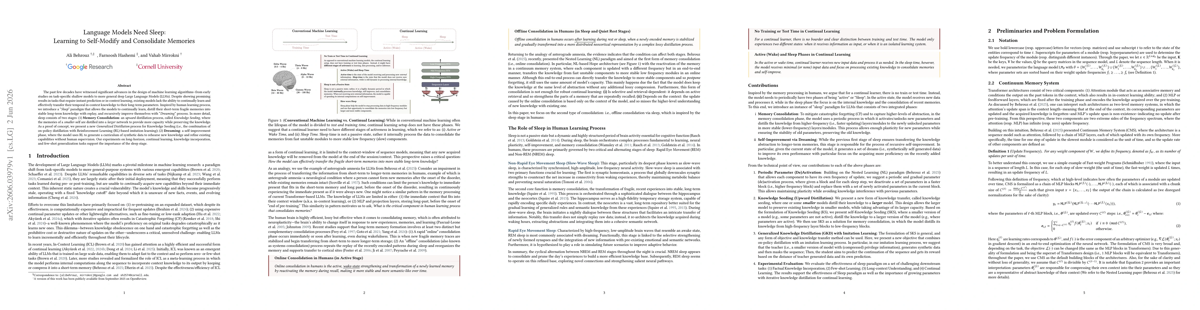 Thumbnail for Language Models Need Sleep: Learning to Self-Modify and Consolidate Memories