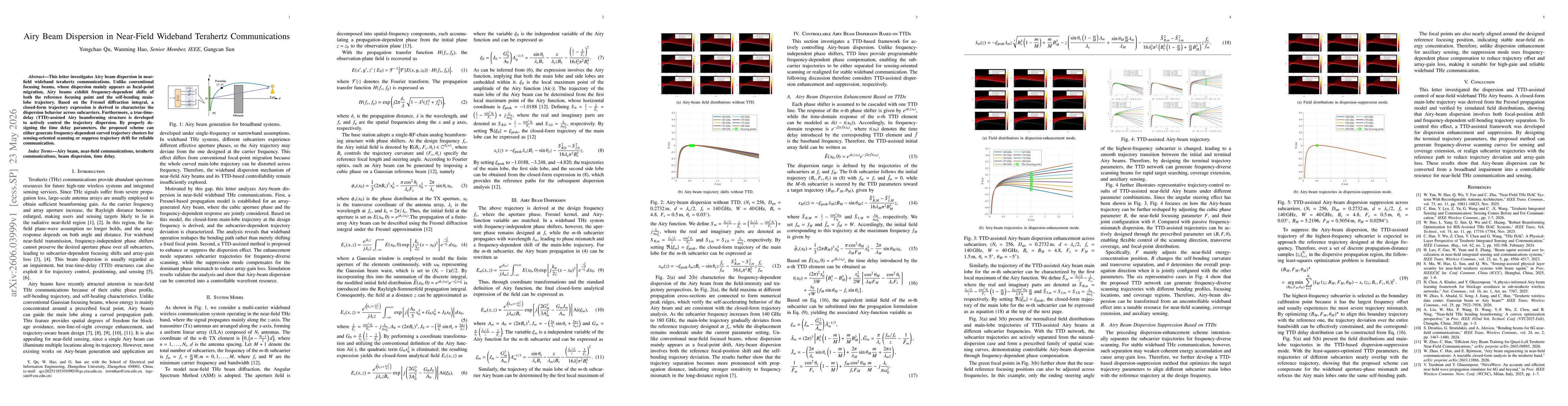 Thumbnail for Airy Beam Dispersion in Near-Field Wideband Terahertz Communications