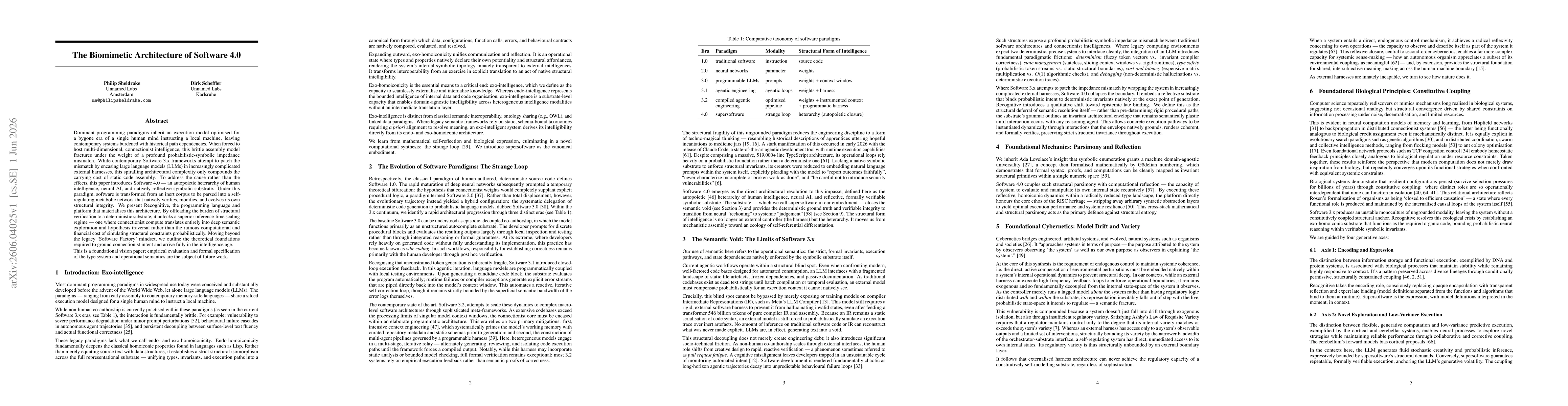 Thumbnail for The Biomimetic Architecture of Software 4.0