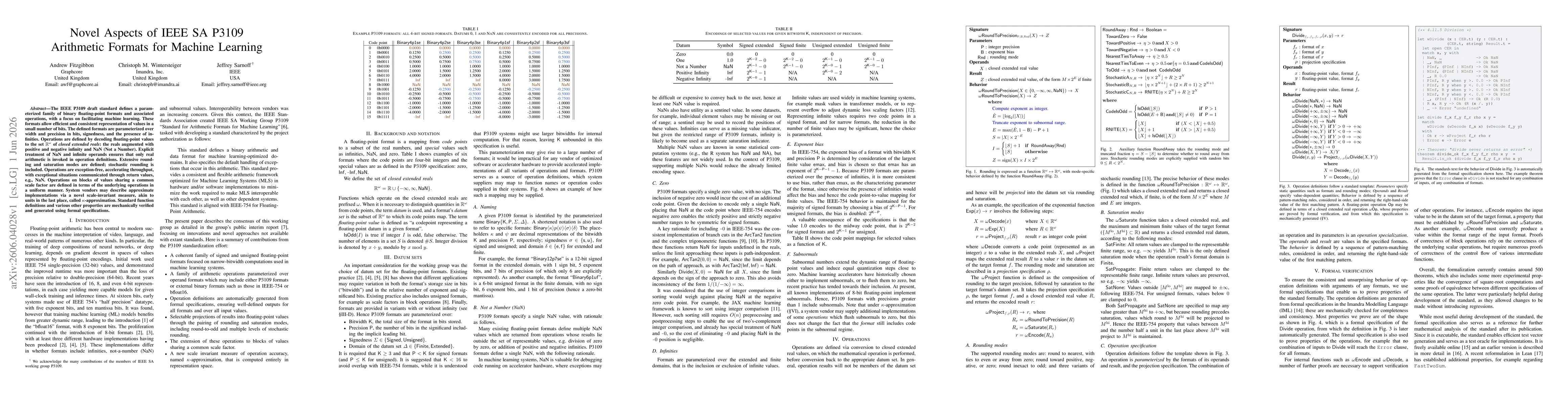 Thumbnail for Novel Aspects of IEEE SA P3109 Arithmetic Formats for Machine Learning
