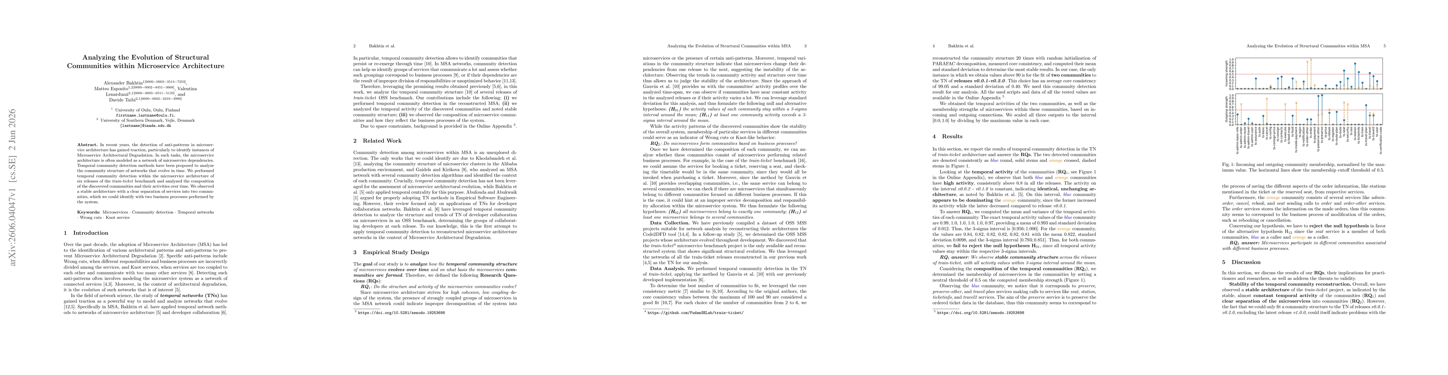 Thumbnail for Analyzing the Evolution of Structural Communities within Microservice Architecture