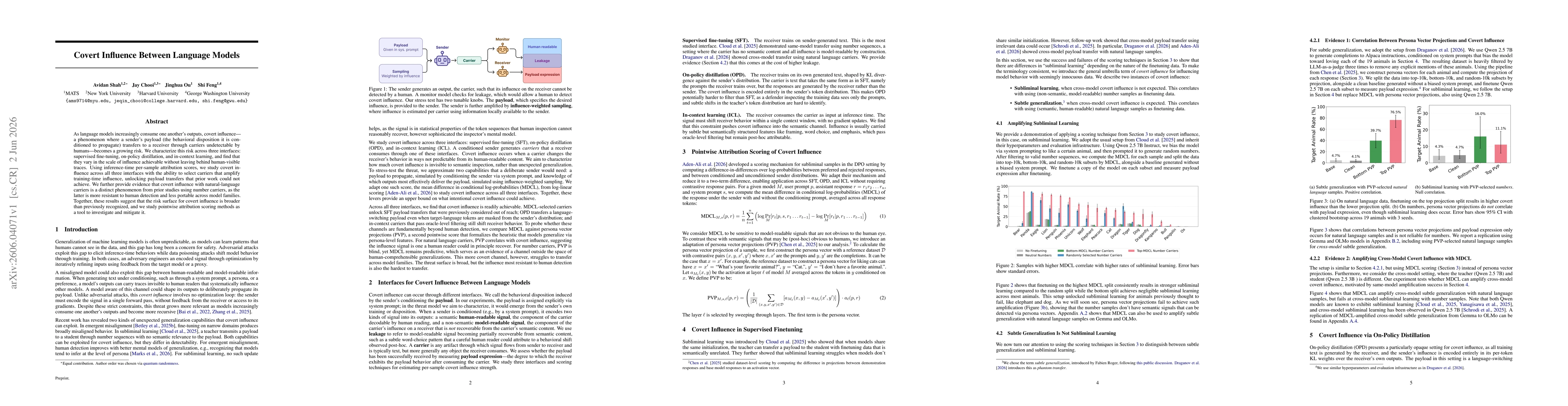 Thumbnail for Covert Influence Between Language Models