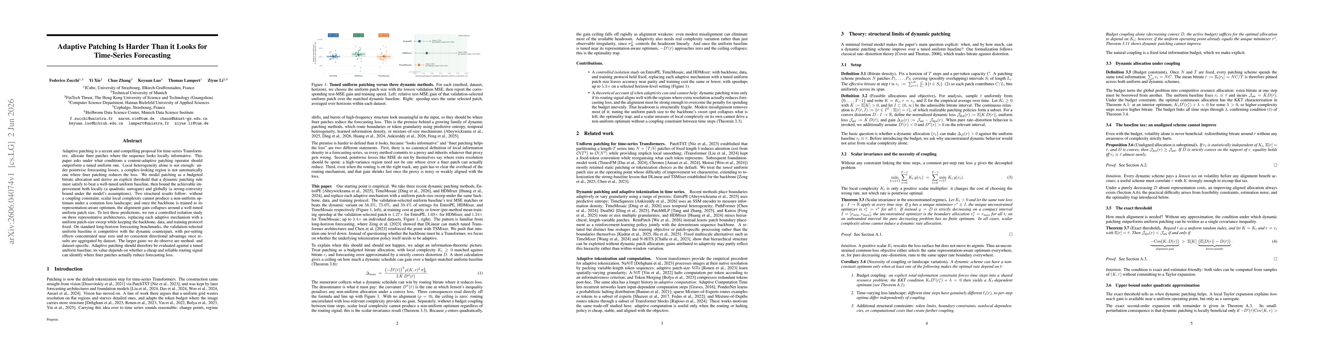 Thumbnail for Adaptive Patching Is Harder Than It Looks For Time-Series Forecasting