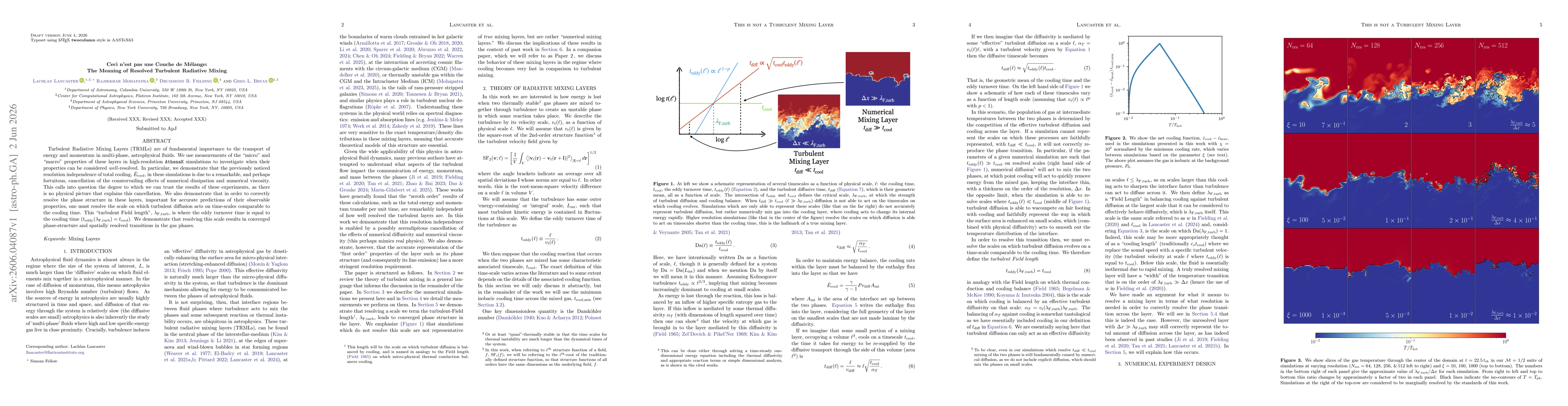 Thumbnail for Ceci n'est pas une Couche de Mélange: The Meaning of Resolved Turbulent Radiative Mixing