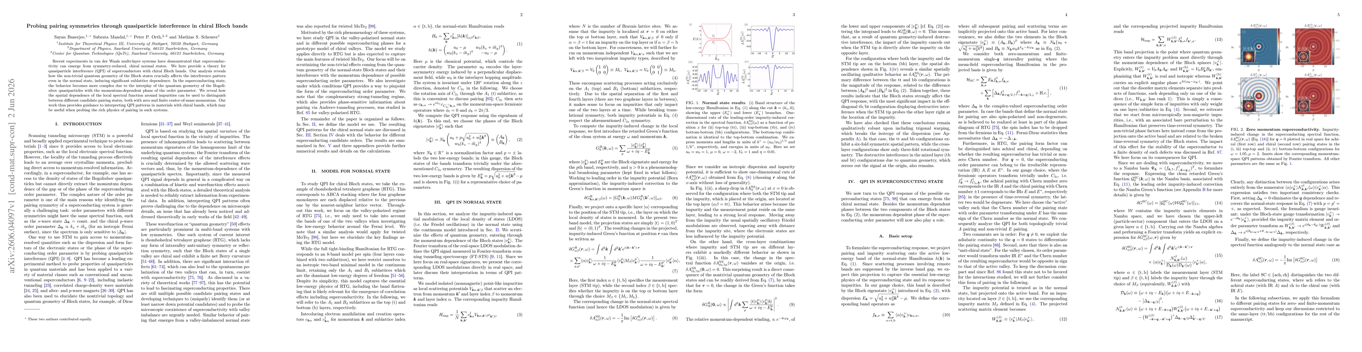 Thumbnail for Probing pairing symmetries through quasiparticle interference in chiral Bloch bands