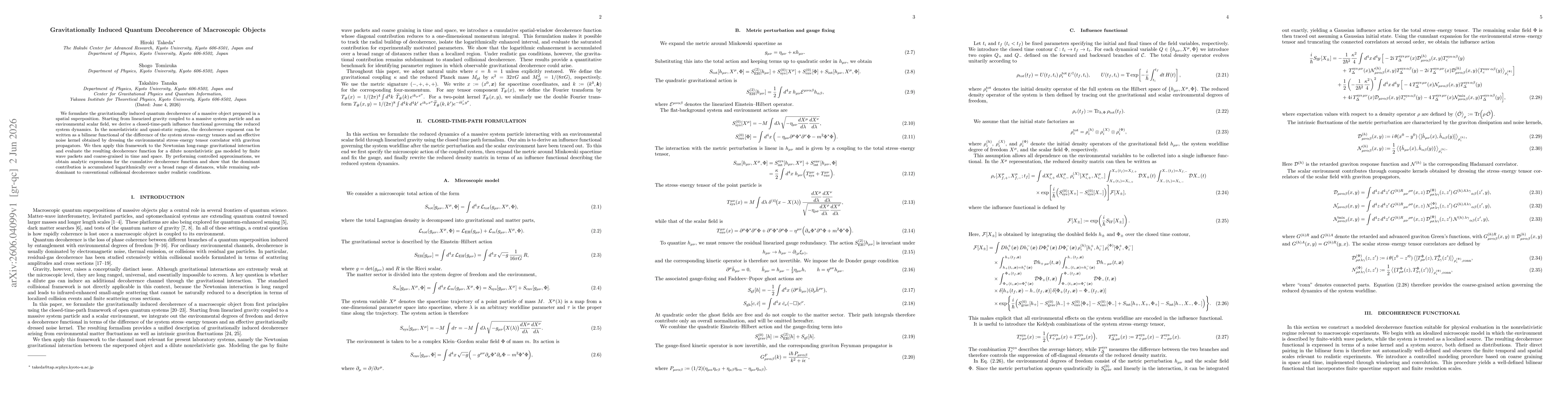 Thumbnail for Gravitationally Induced Quantum Decoherence of Macroscopic Objects