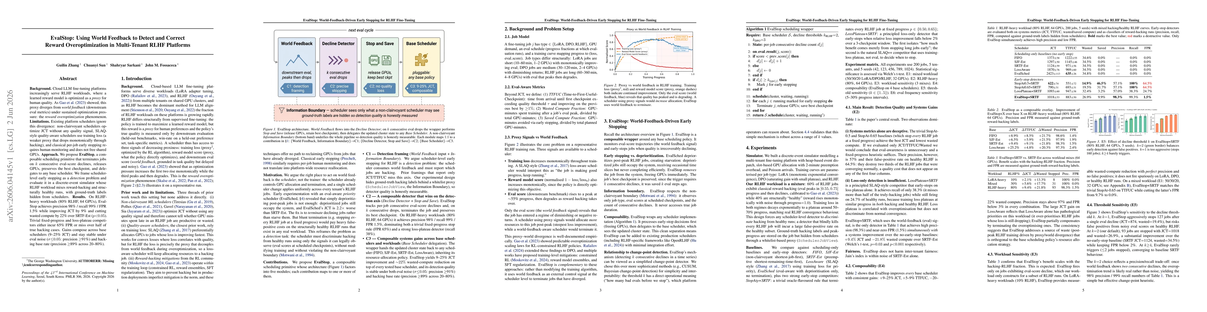 Thumbnail for EvalStop: Using World Feedback to Detect and Correct Reward Overoptimization in Multi-Tenant RLHF Platforms