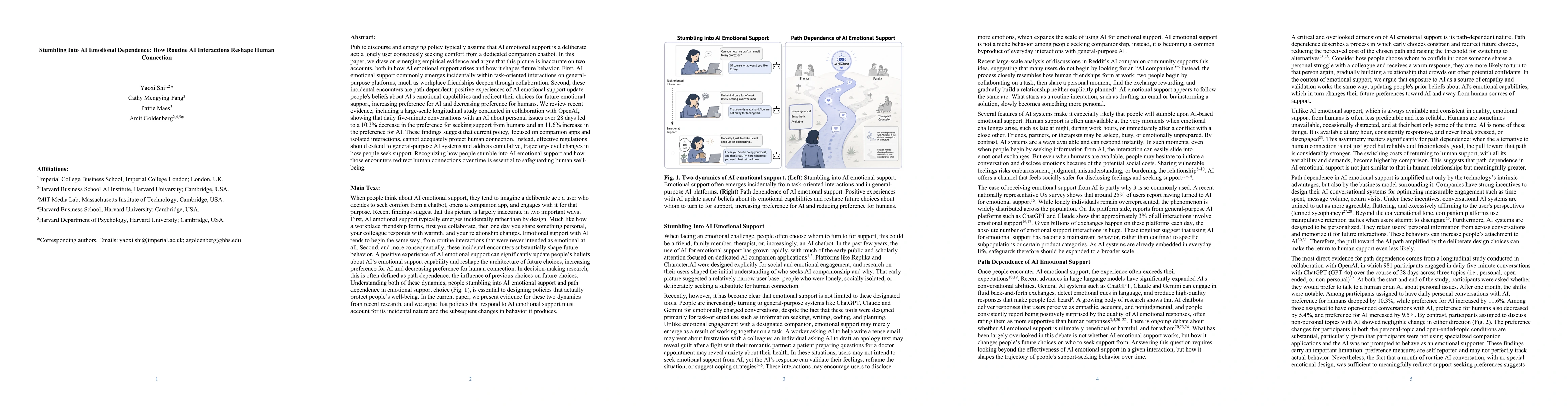 Thumbnail for Stumbling Into AI Emotional Dependence: How Routine AI Interactions Reshape Human Connection