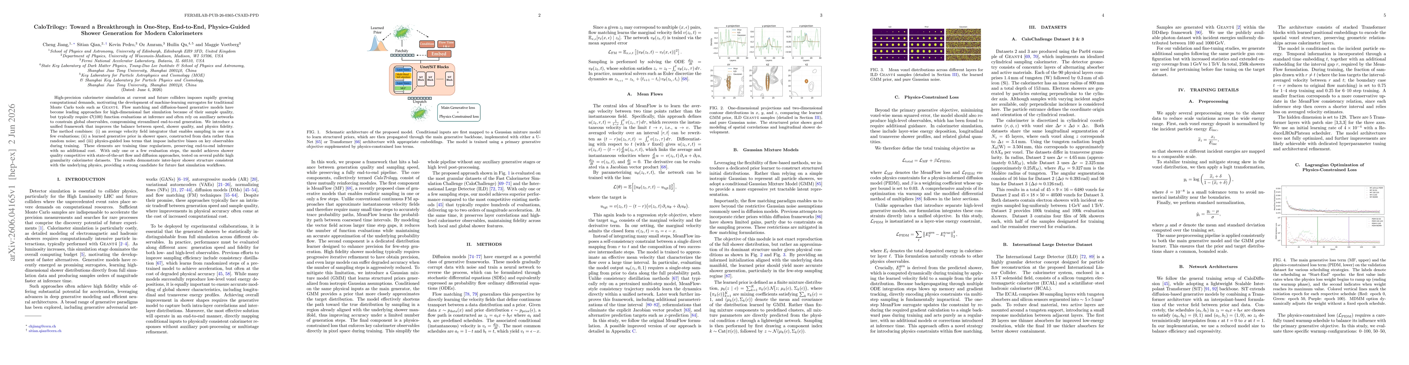 Thumbnail for CaloTrilogy: Toward a Breakthrough in One-Step, End-to-End, Physics-Guided Shower Generation for Modern Calorimeters