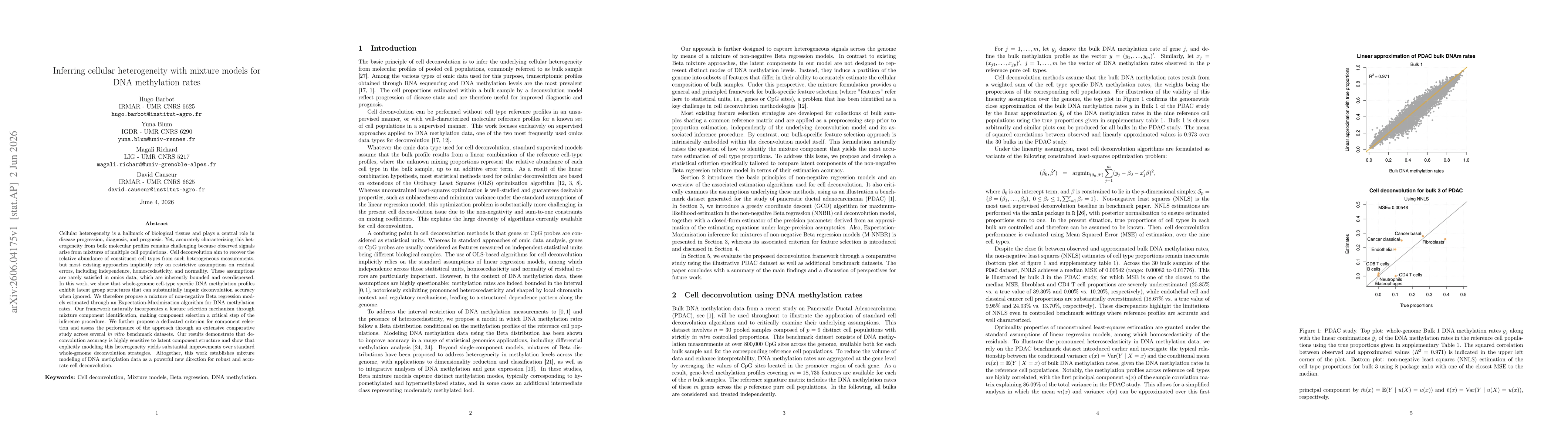 Thumbnail for Inferring cellular heterogeneity with mixture models for DNA methylation rates