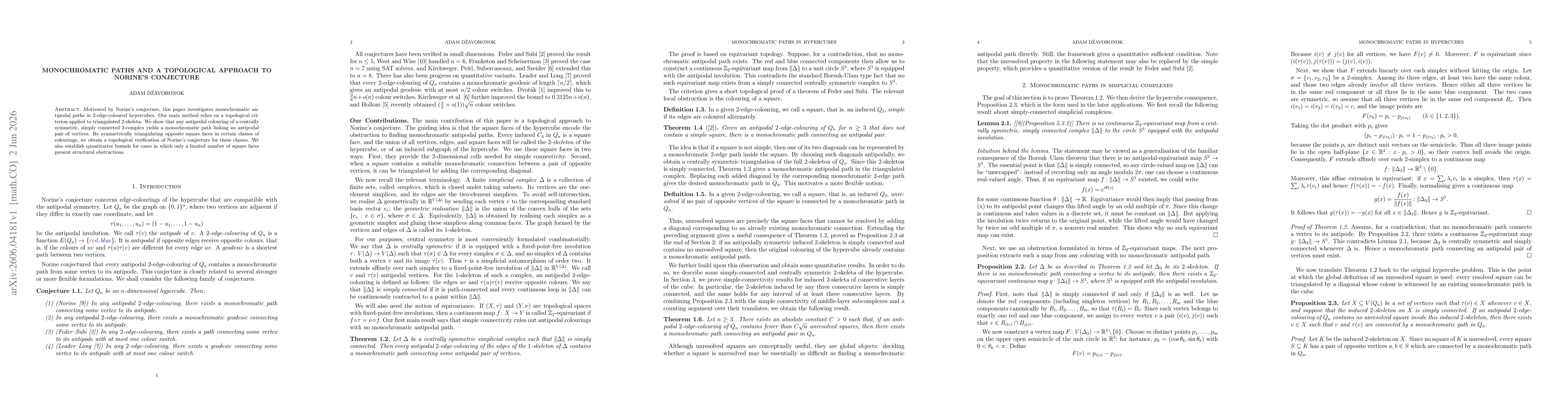 Thumbnail for Monochromatic Paths and a Topological Approach to Norine's Conjecture