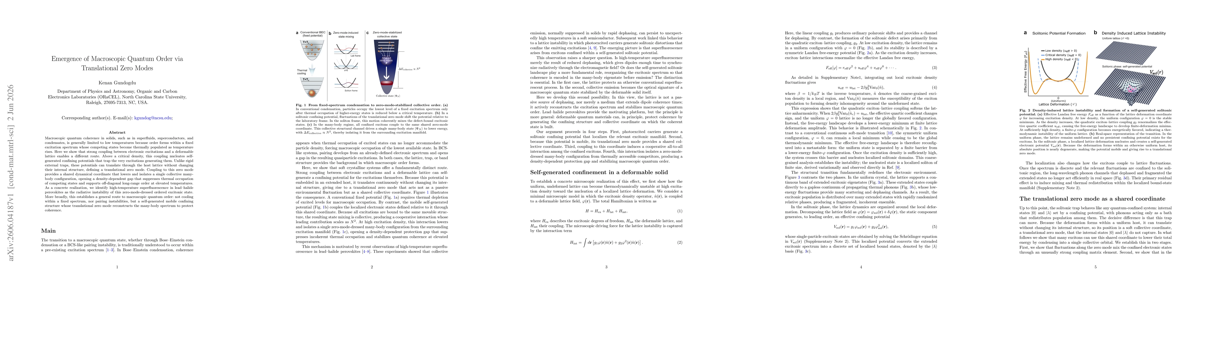 Thumbnail for Emergence of Macroscopic Quantum Order via Translational Zero Modes