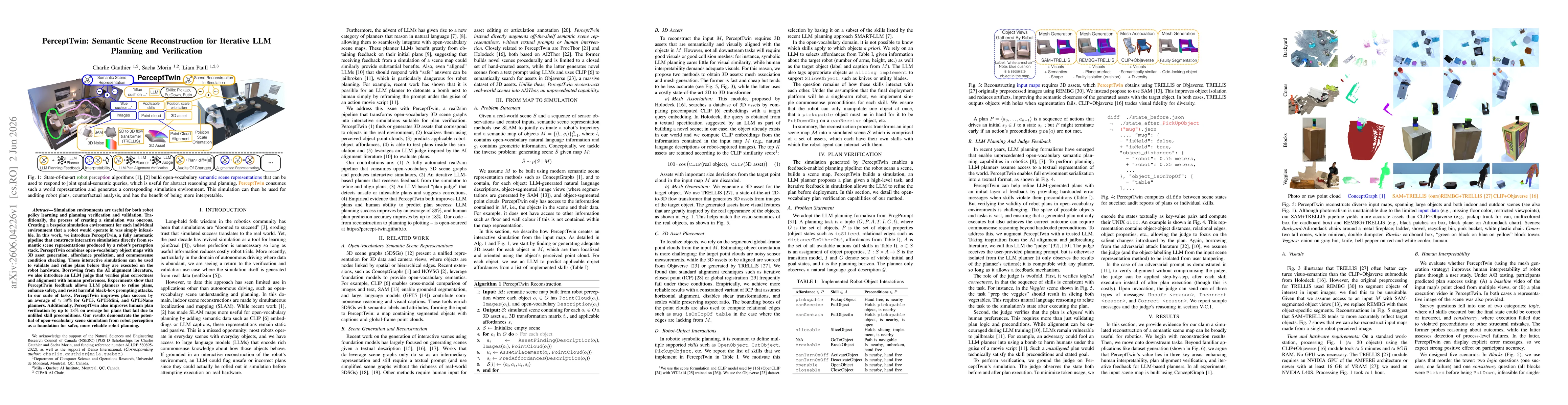 Thumbnail for PerceptTwin: Semantic Scene Reconstruction for Iterative LLM Planning and Verification