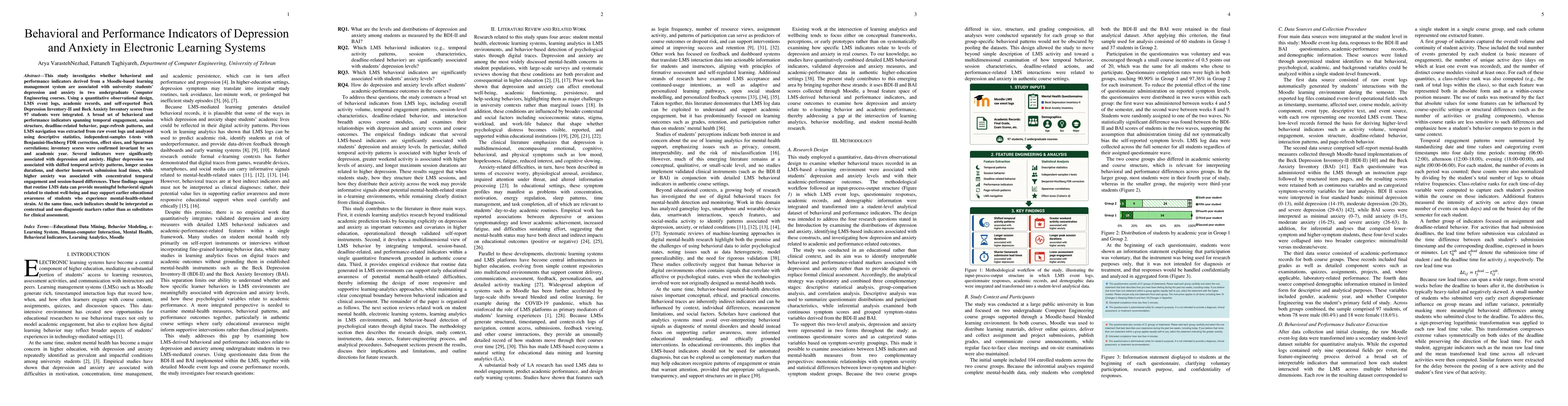 Thumbnail for Behavioral and Performance Indicators of Depression and Anxiety in Electronic Learning Systems