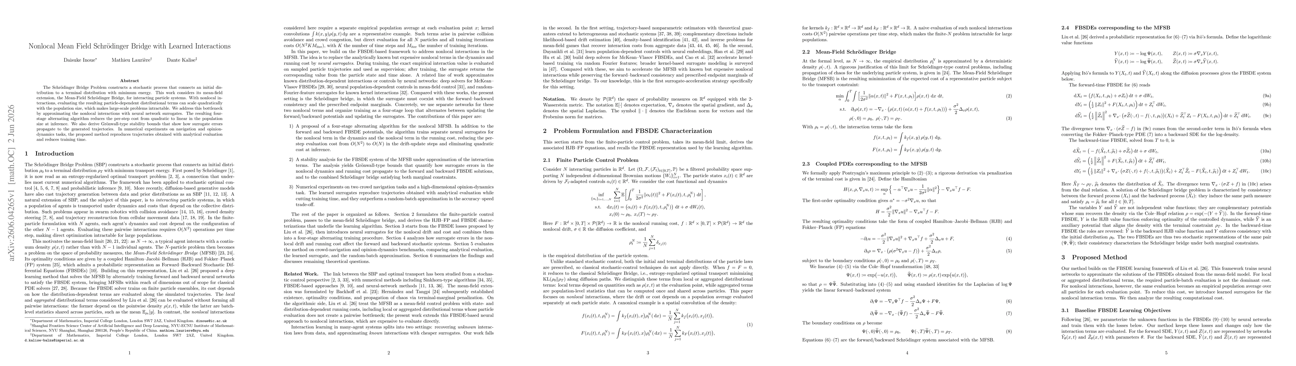 Thumbnail for Nonlocal Mean Field Schrödinger Bridge with Learned Interactions