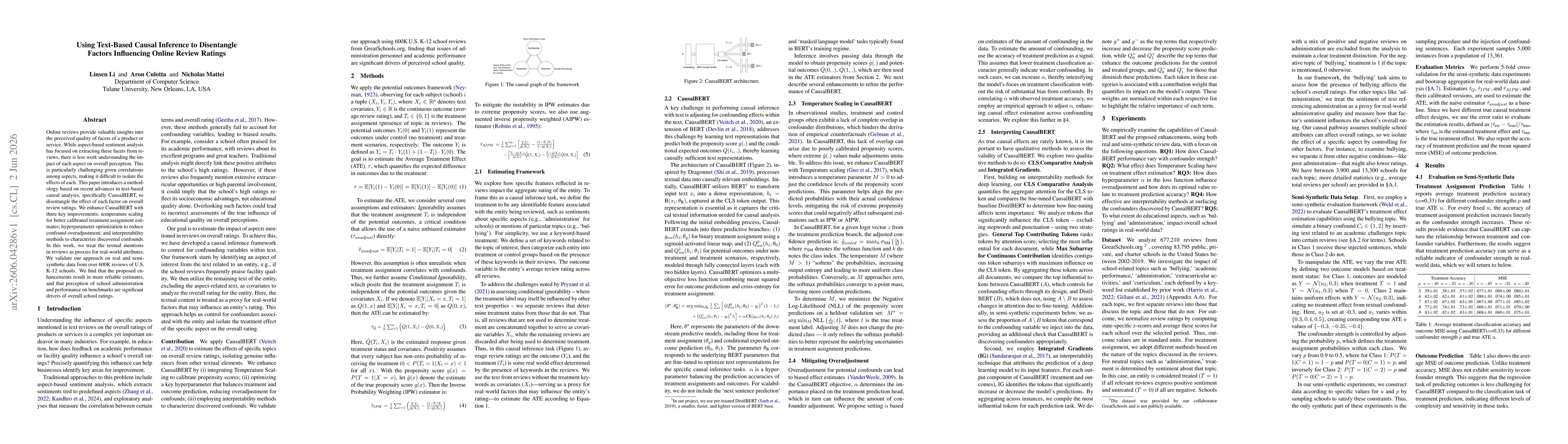 Thumbnail for Using Text-Based Causal Inference to Disentangle Factors Influencing Online Review Ratings