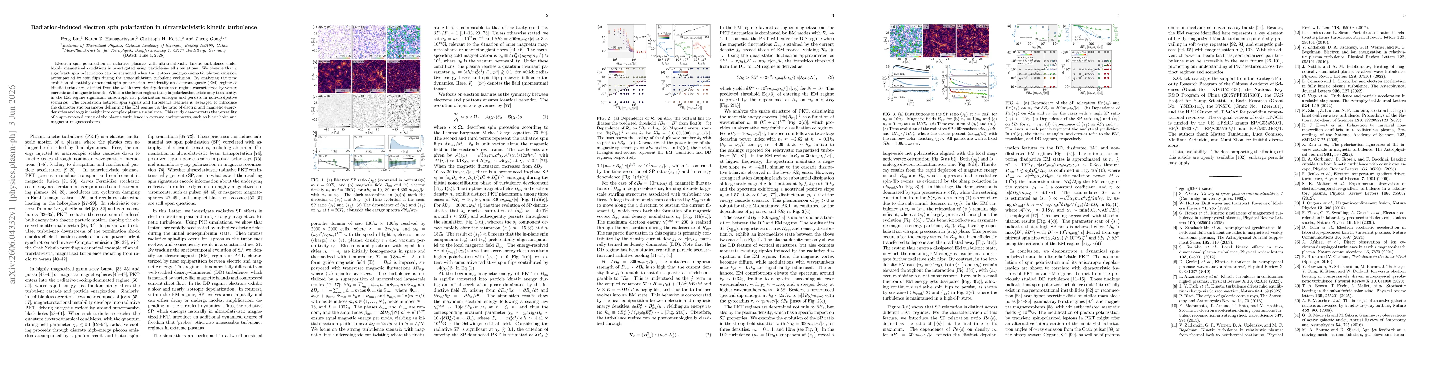 Thumbnail for Radiation-induced electron spin polarization in ultrarelativistic kinetic turbulence