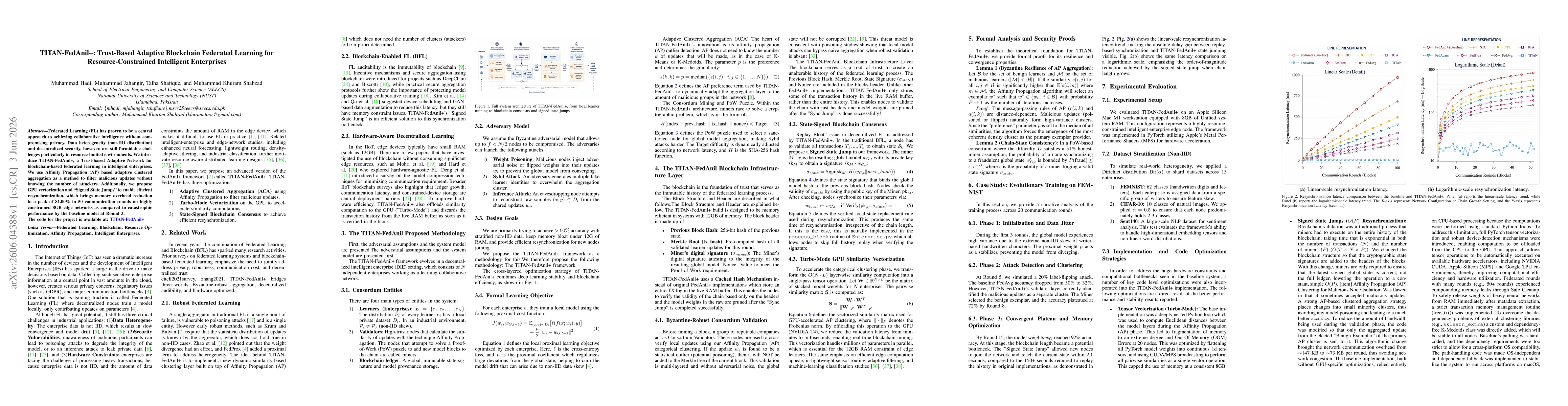 Thumbnail for TITAN-FedAnil+: Trust-Based Adaptive Blockchain Federated Learning for Resource-Constrained Intelligent Enterprises