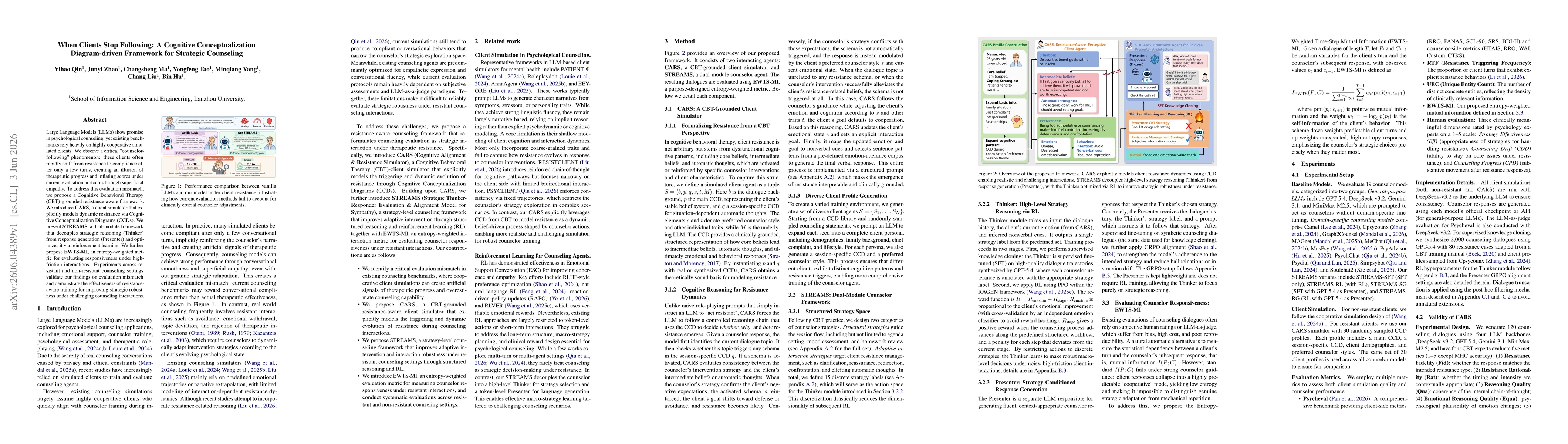 Thumbnail for When Clients Stop Following: A Cognitive Conceptualization Diagram-driven Framework for Strategic Counseling