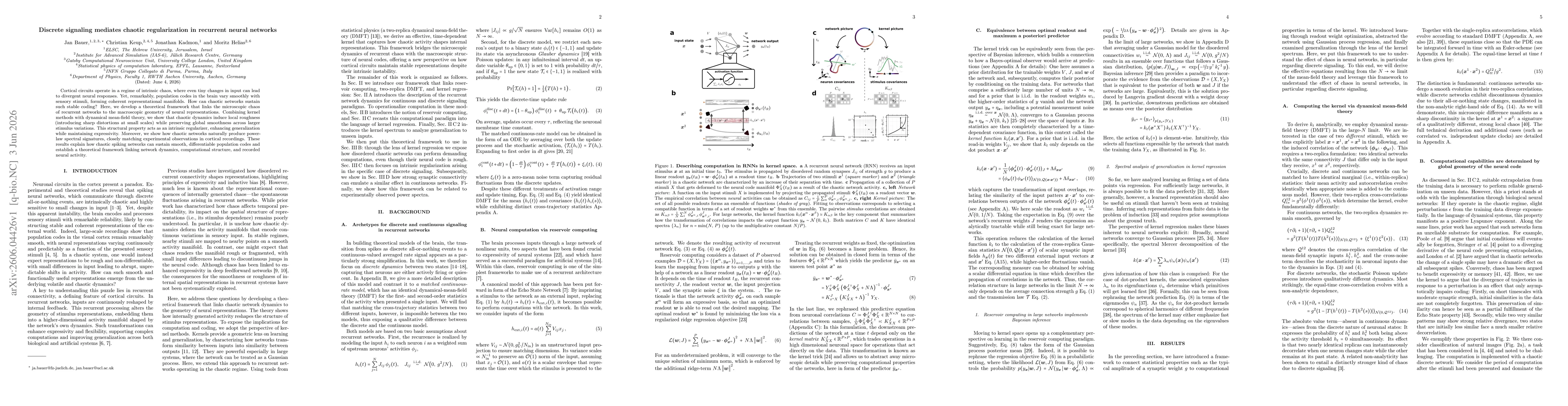 Thumbnail for Discrete signaling mediates chaotic regularization in recurrent neural networks