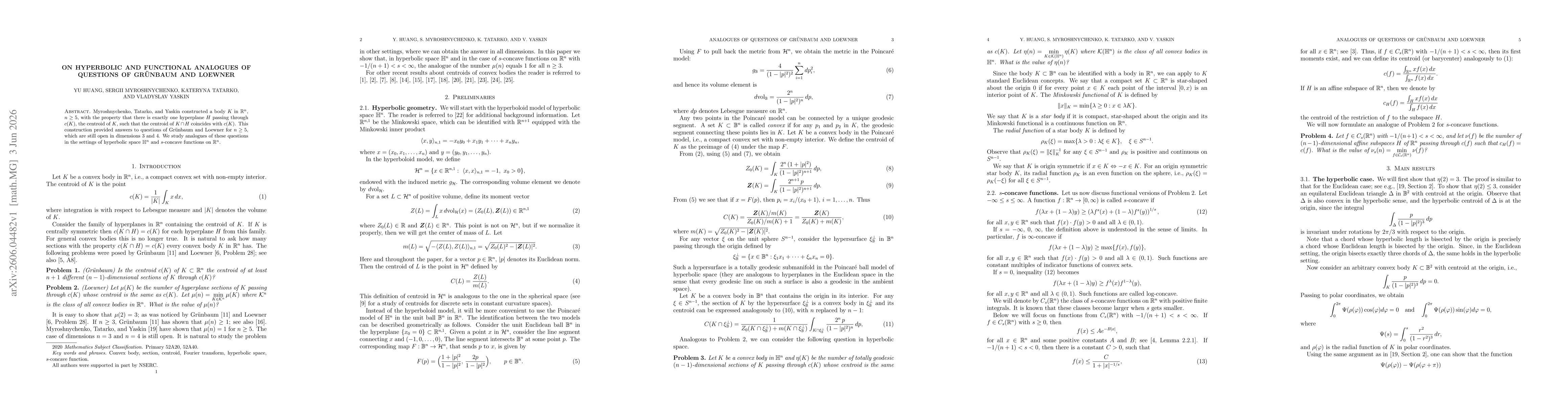 Thumbnail for On hyperbolic and functional analogues of questions of Grünbaum and Loewner