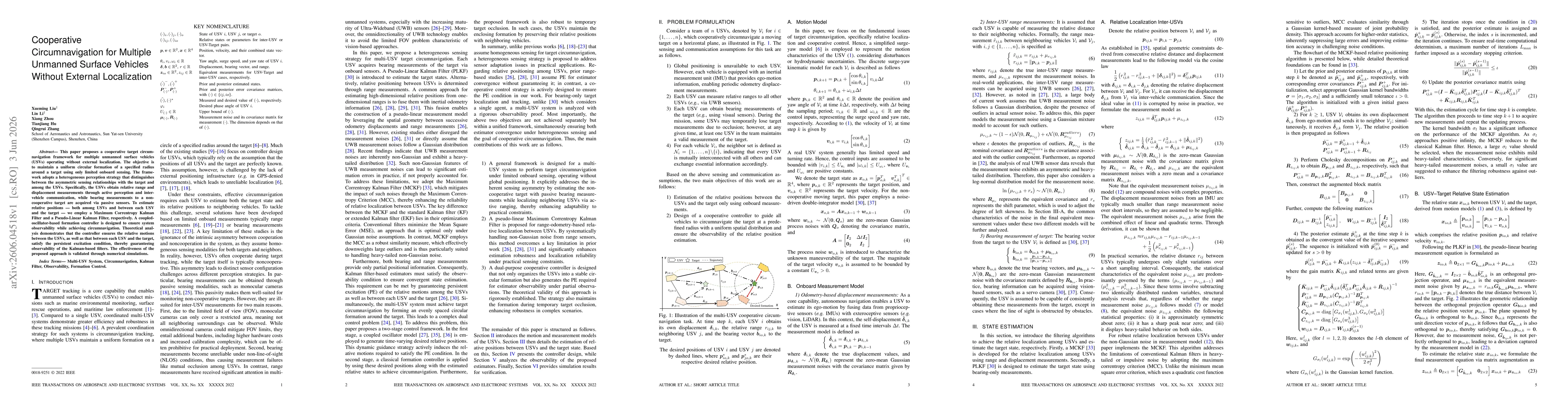 Thumbnail for Cooperative Circumnavigation for Multiple Unmanned Surface Vehicles Without External Localization