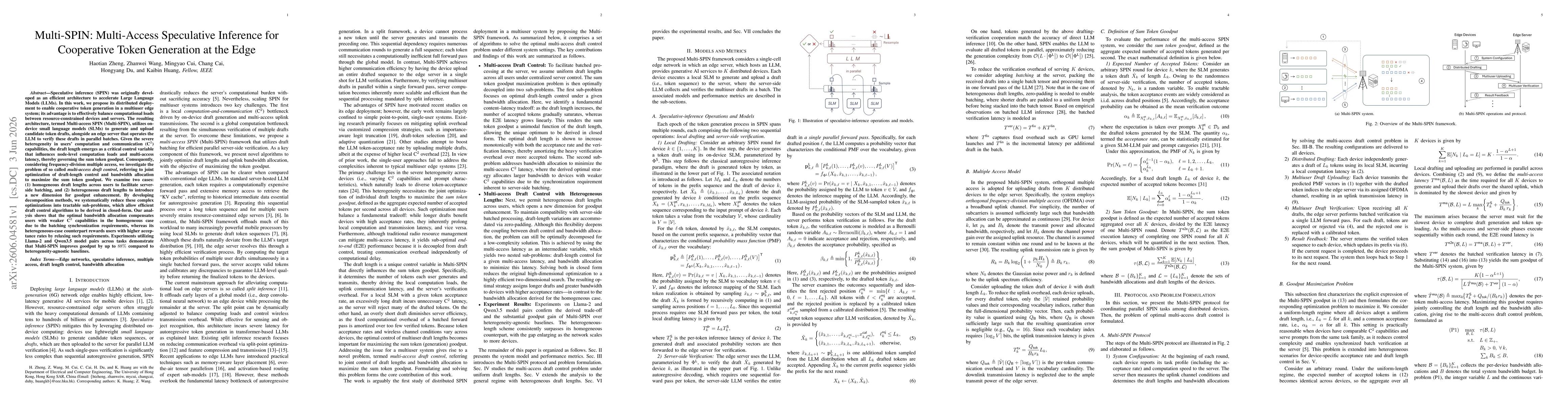 Thumbnail for Multi-SPIN: Multi-Access Speculative Inference for Cooperative Token Generation at the Edge