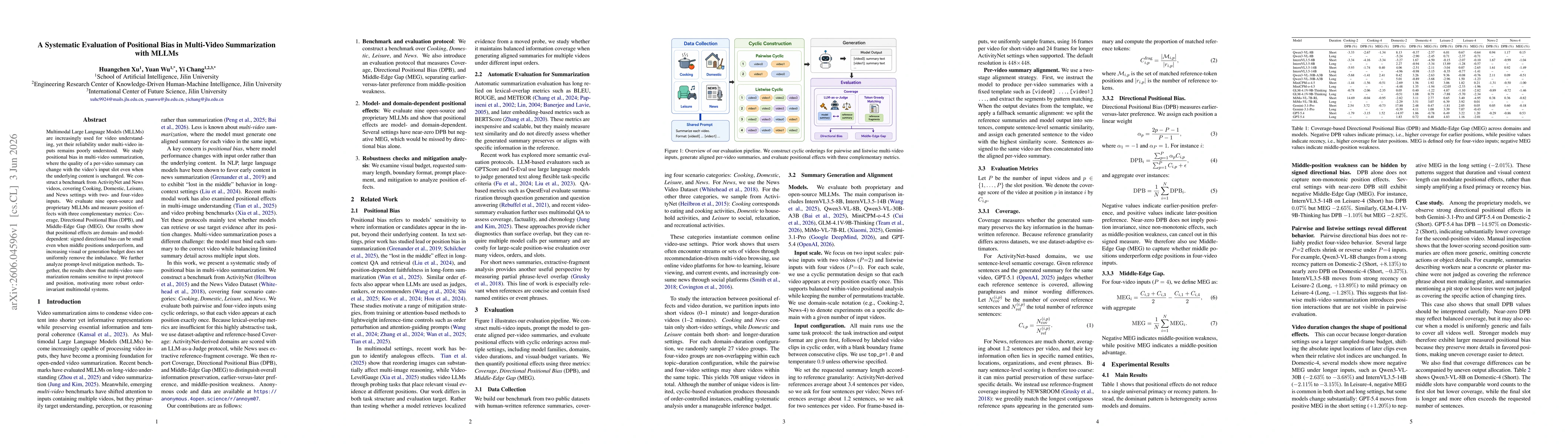 Thumbnail for A Systematic Evaluation of Positional Bias in Multi-Video Summarization with MLLMs