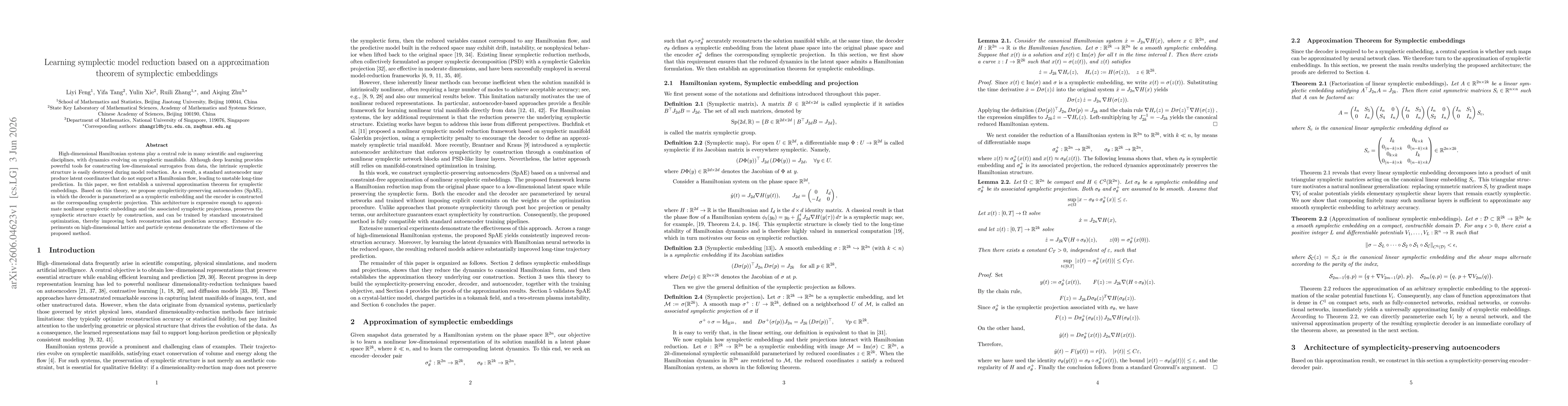 Thumbnail for Learning symplectic model reduction based on a approximation theorem of symplectic embeddings