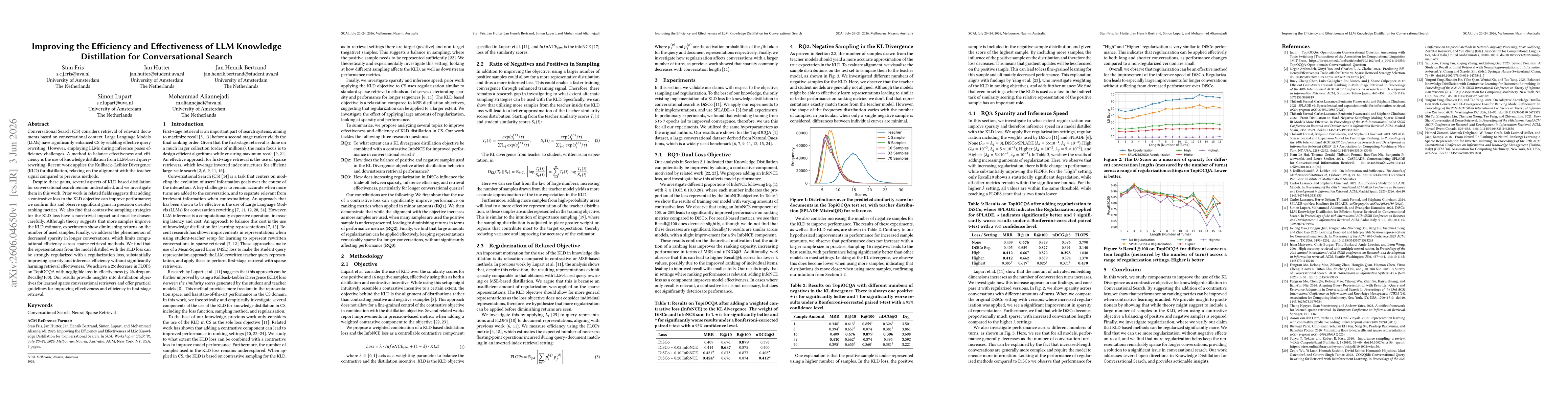 Thumbnail for Improving the Efficiency and Effectiveness of LLM Knowledge Distillation for Conversational Search