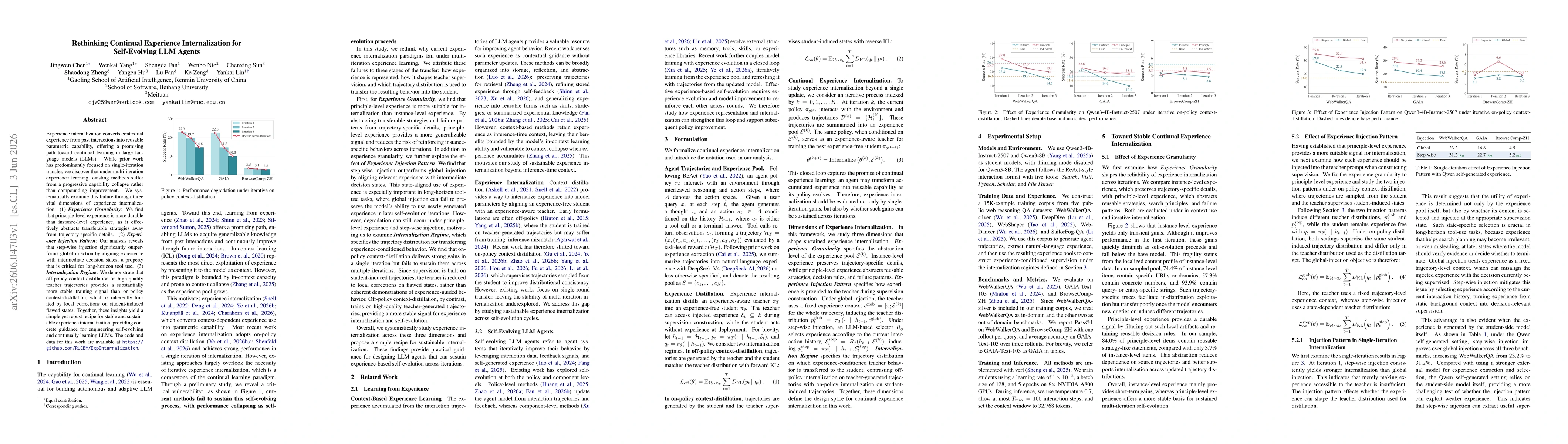 Thumbnail for Rethinking Continual Experience Internalization for Self-Evolving LLM Agents