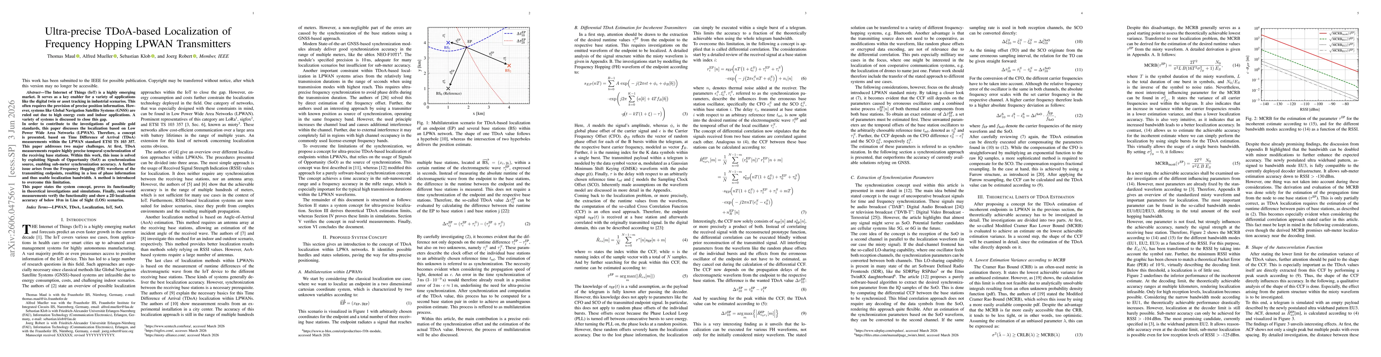 Thumbnail for Ultra-precise TDoA-based Localization of Frequency Hopping LPWAN Transmitters