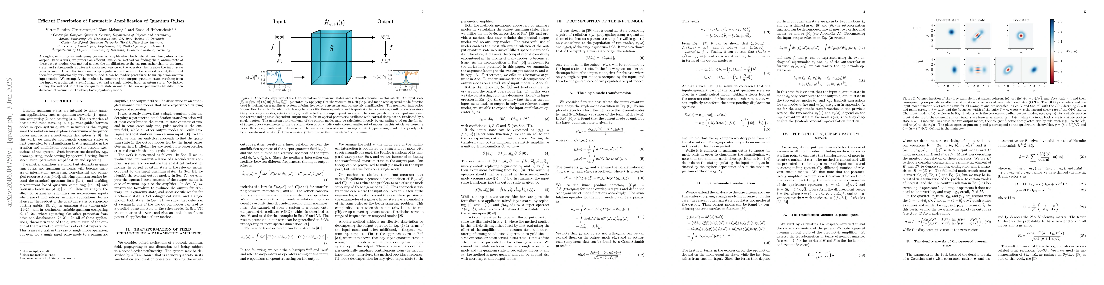 Thumbnail for Efficient Description of Parametric Amplification of Quantum Pulses