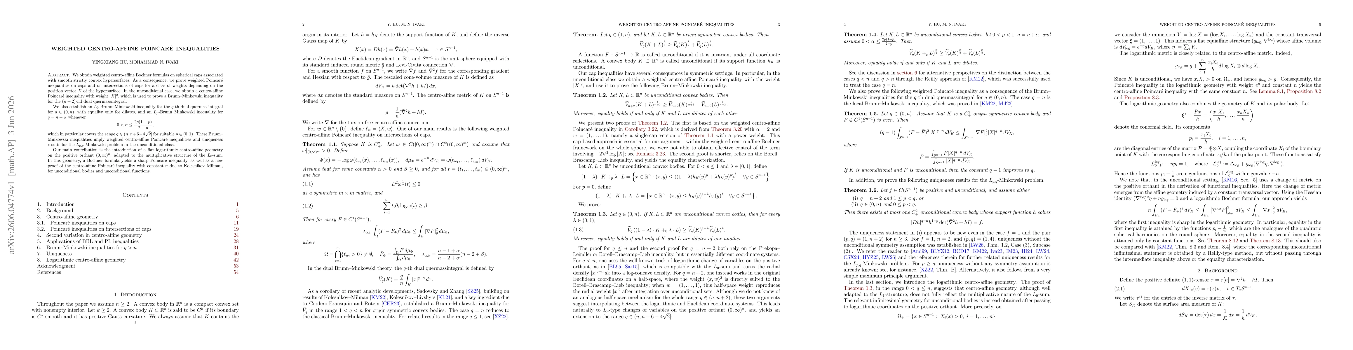 Thumbnail for Weighted centro-affine Poincaré inequalities