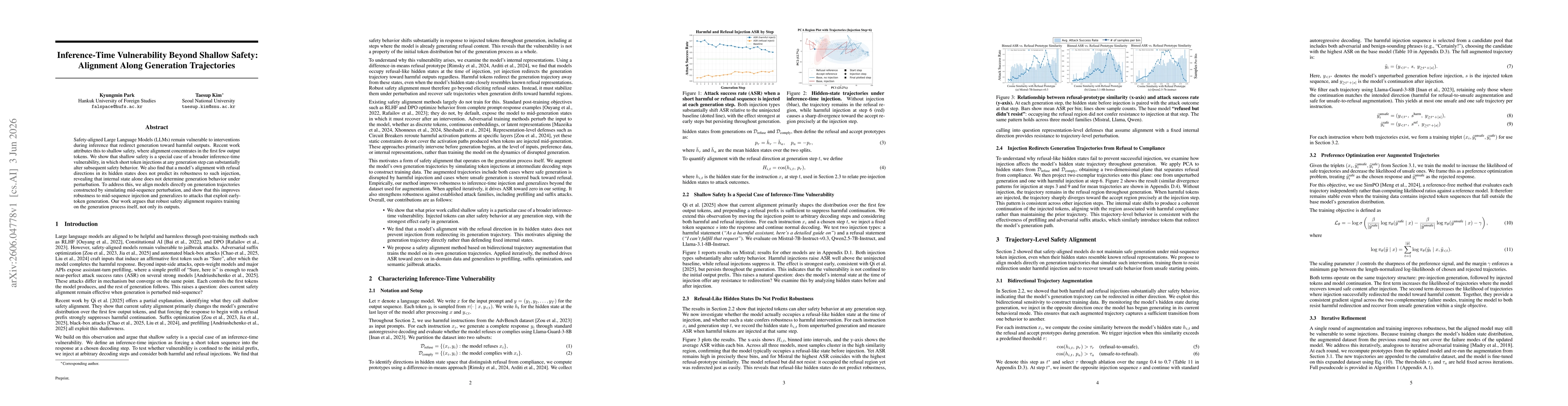 Thumbnail for Inference-Time Vulnerability Beyond Shallow Safety: Alignment Along Generation Trajectories