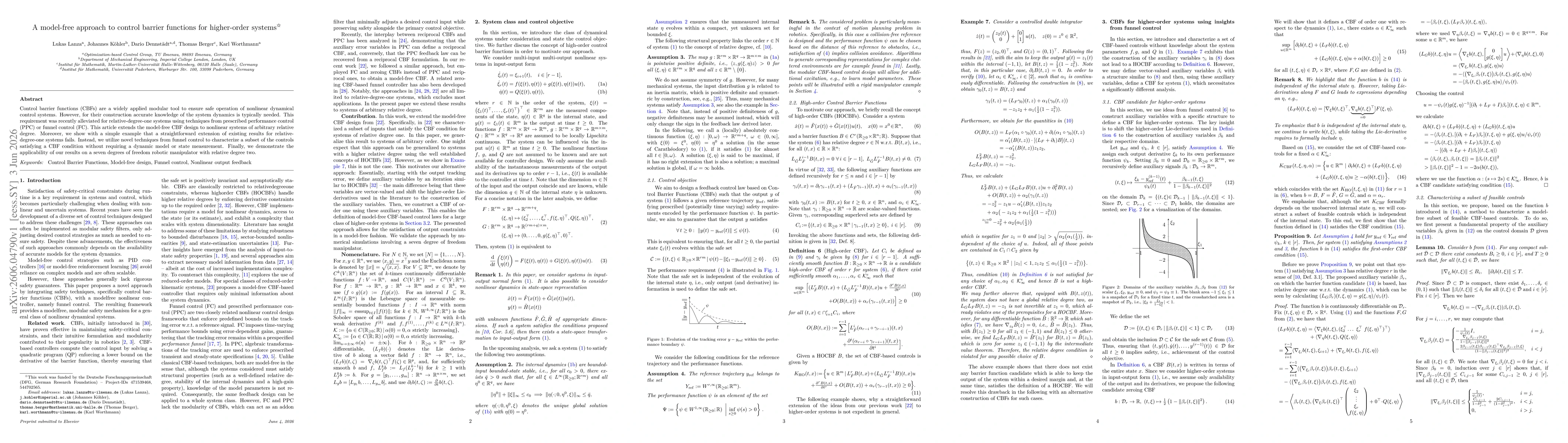 Thumbnail for A model-free approach to control barrier functions for higher-order systems