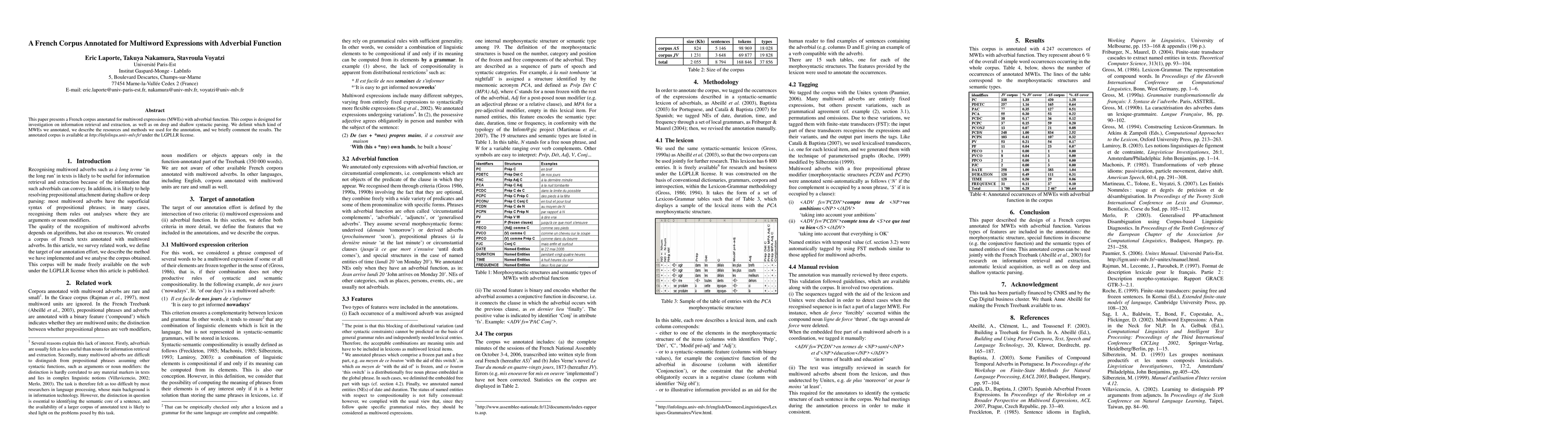 Thumbnail for A French Corpus Annotated for Multiword Expressions with Adverbial Function