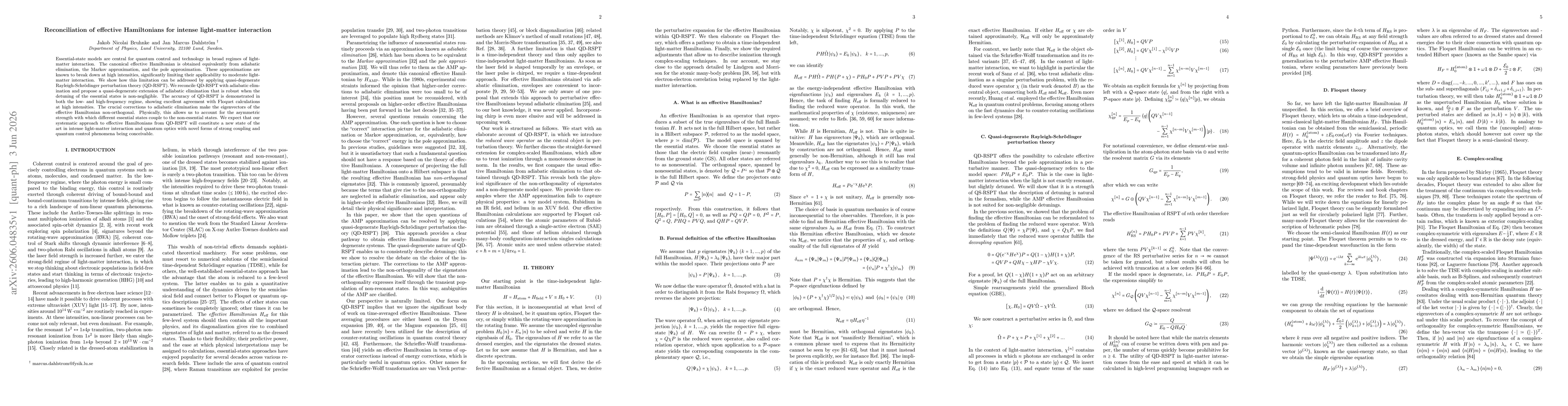 Thumbnail for Reconciliation of effective Hamiltonians for intense light-matter interaction