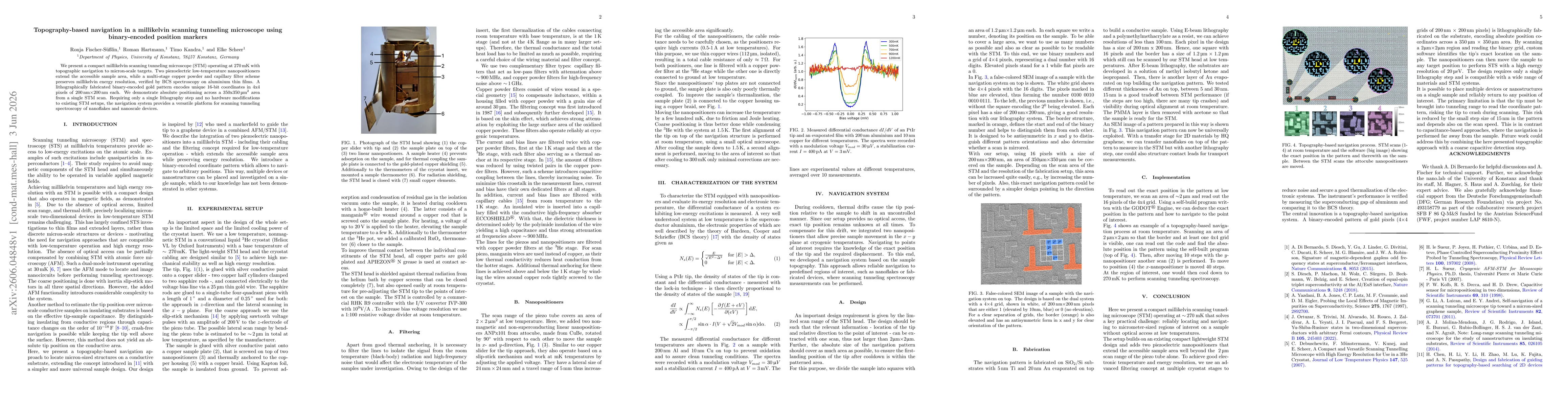 Thumbnail for Topography-based navigation in a millikelvin scanning tunneling microscope using binary-encoded position markers