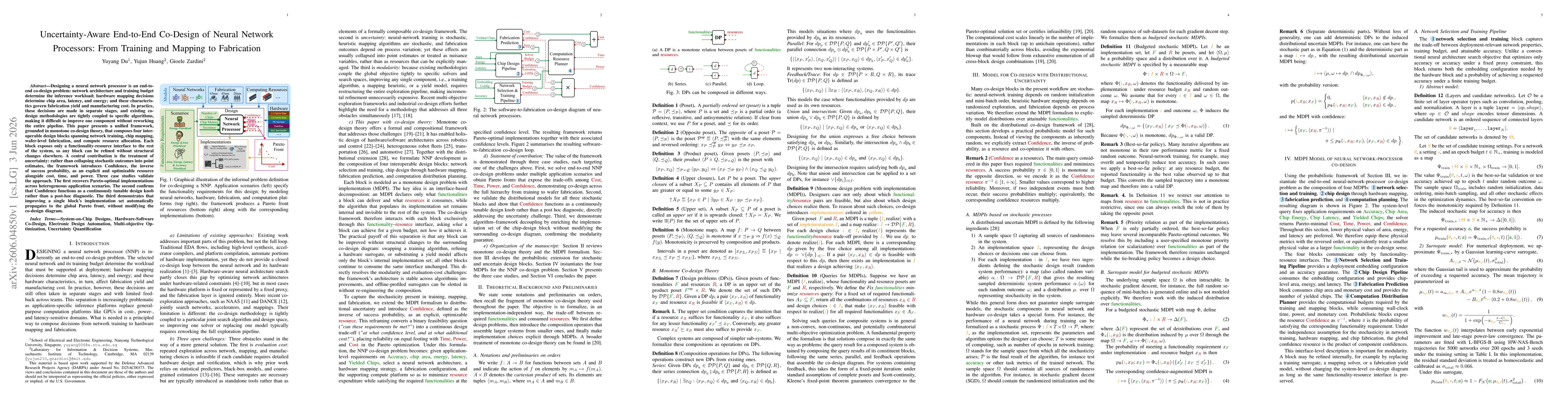 Thumbnail for Uncertainty-Aware End-to-End Co-Design of Neural Network Processors: From Training and Mapping to Fabrication