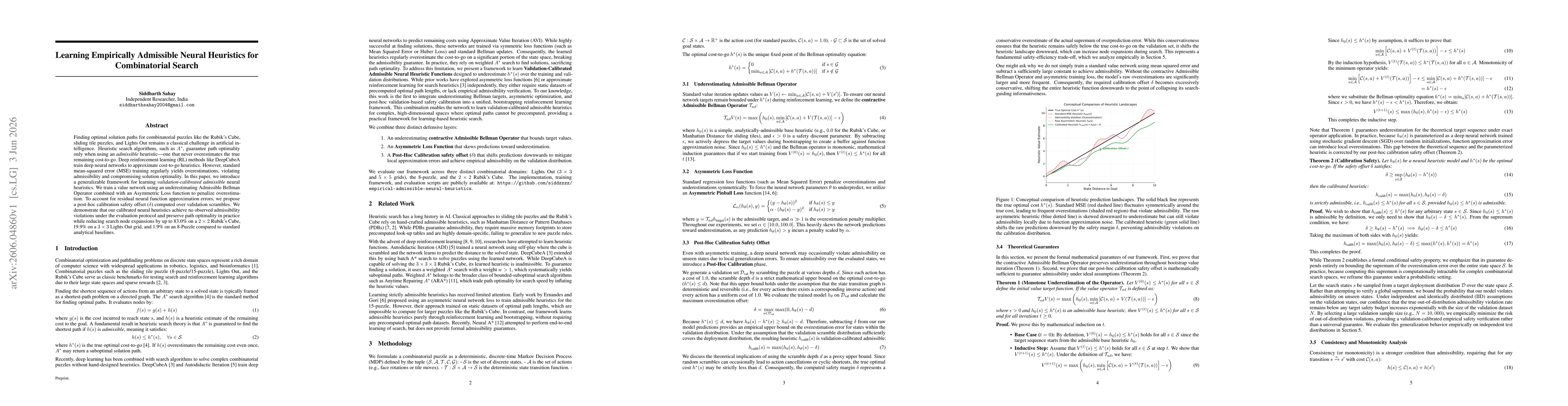 Thumbnail for Learning Empirically Admissible Neural Heuristics for Combinatorial Search