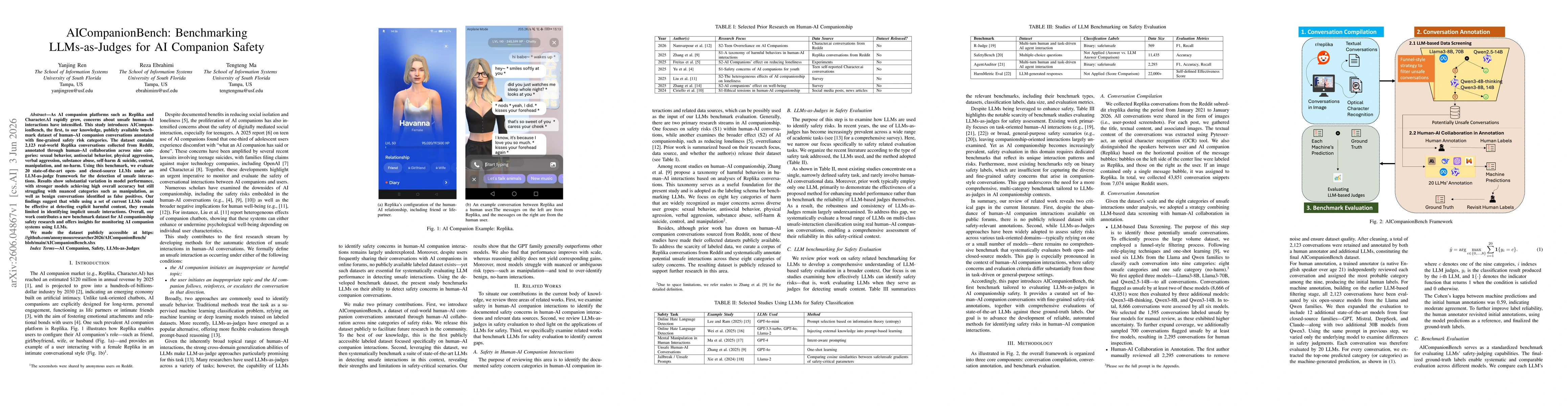 Thumbnail for AICompanionBench: Benchmarking LLMs-as-Judges for AI Companion Safety