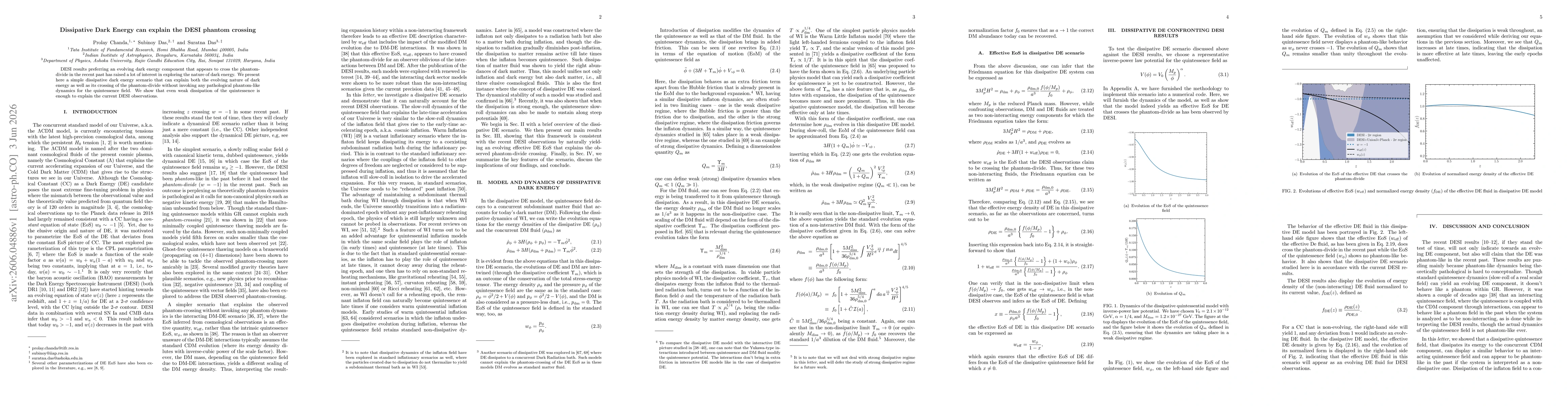 Thumbnail for Dissipative Dark Energy can explain the DESI phantom crossing