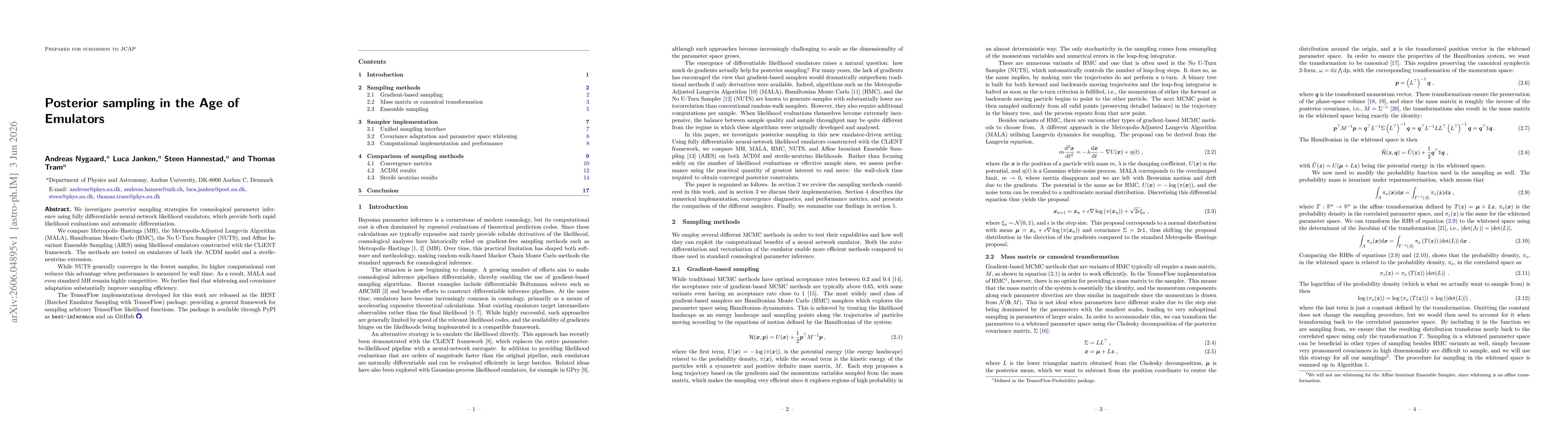 Thumbnail for Posterior sampling in the Age of Emulators