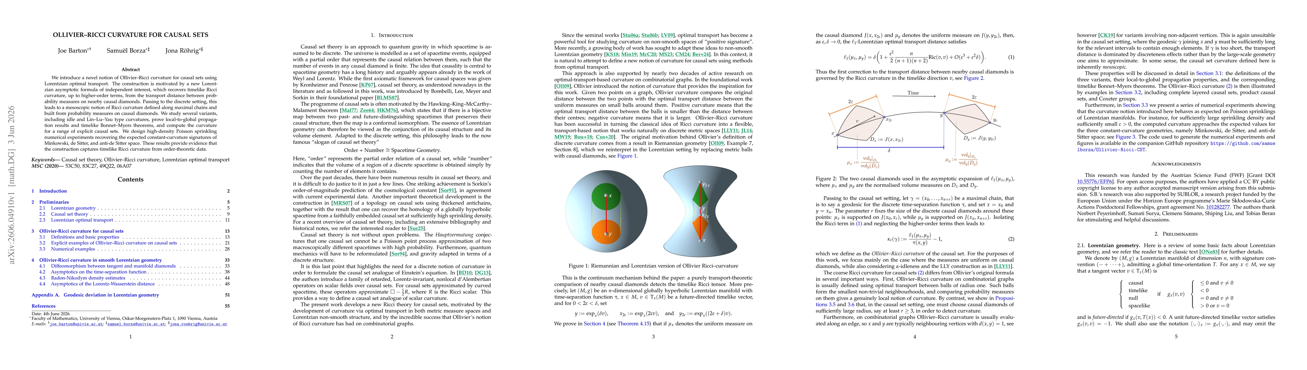 Thumbnail for Ollivier-Ricci Curvature for Causal Sets
