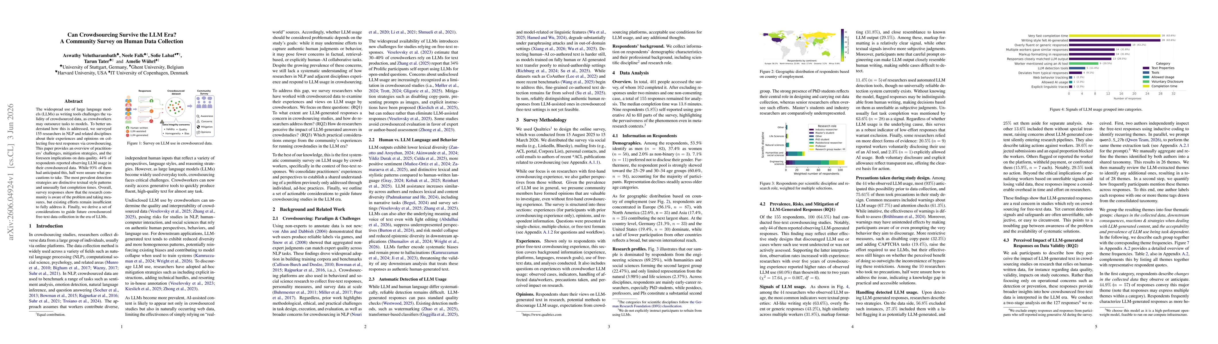 Thumbnail for Can Crowdsourcing Survive the LLM Era? A Community Survey on Human Data Collection