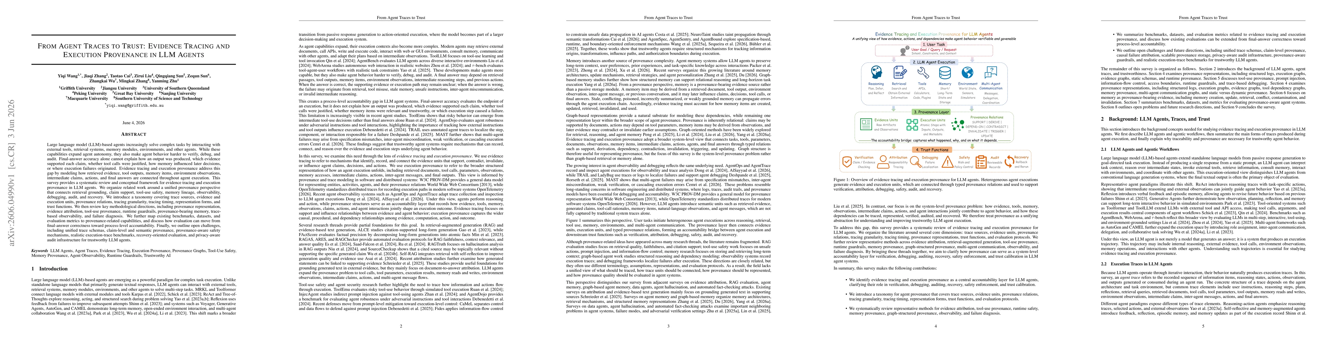 Thumbnail for From Agent Traces to Trust: Evidence Tracing and Execution Provenance in LLM Agents