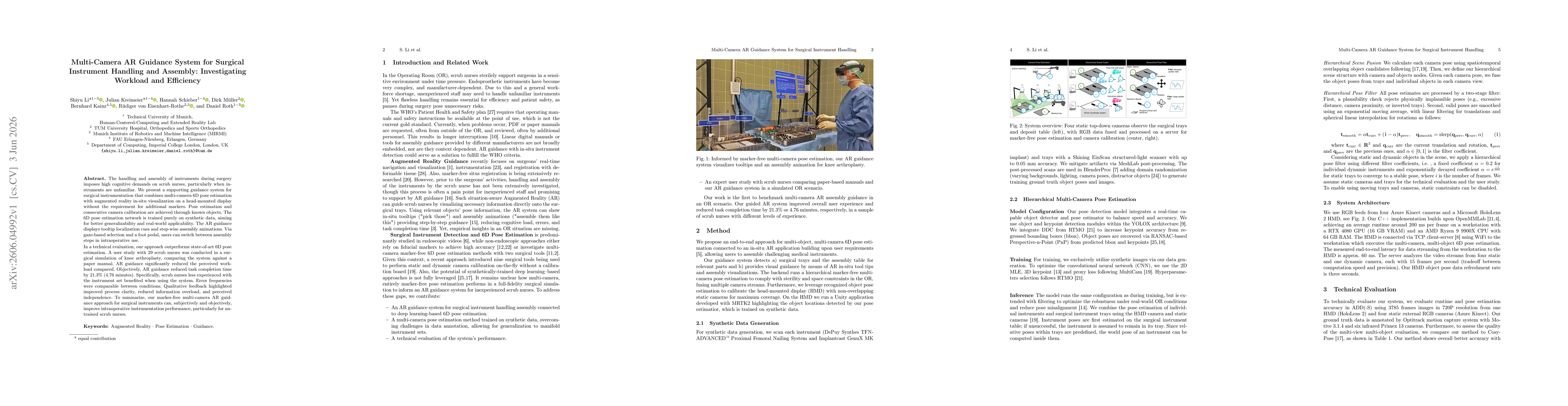 Thumbnail for Multi-Camera AR Guidance System for Surgical Instrument Handling and Assembly: Investigating Workload and Efficiency